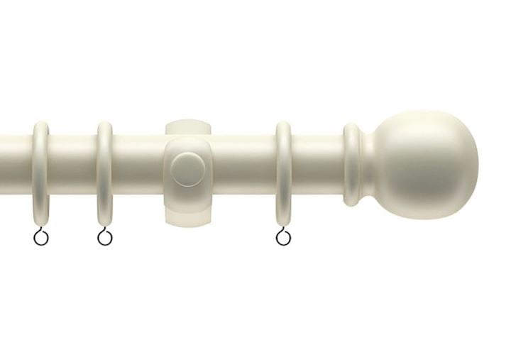 Speedy 28mm Victory White Wooden Curtain Pole
