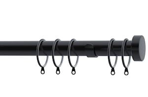 Speedy 28mm Stud End Cap Curtain Pole Black