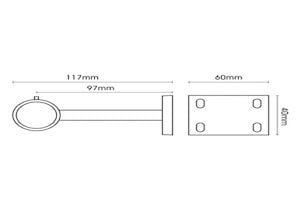 Rolls 28mm Neo Centre Bracket Spun Brass - Thumbnail 2