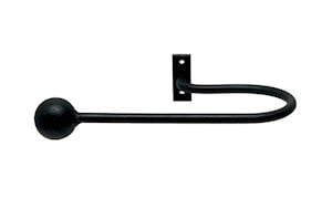 Artisan Extended Cannon Black Wrought Iron Curtain Holdback