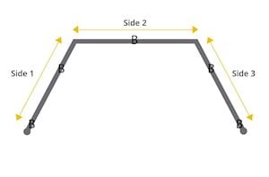 Universal 28mm 3 Sided Bay Window Ceiling Fix Pole Black - Thumbnail 4