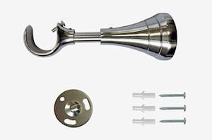 Laura Ashley 28mm Vivien Curtain Pole Chrome - Thumbnail 3