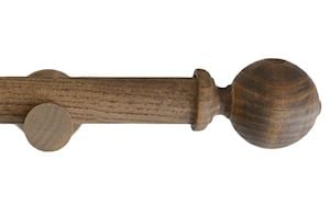Laura Ashley Mitchell 28mm Wooden Eyelet Pole Light Chestnut