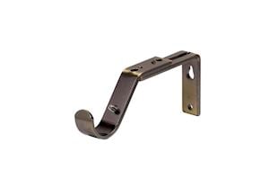 Speedy 28mm Stud 2 Sided Bay Window Curtain Pole Antique Brass - Thumbnail 4