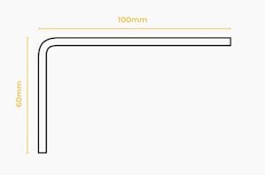 Silent Gliss 11208 100mm Black Metropole Bracket - Thumbnail 2