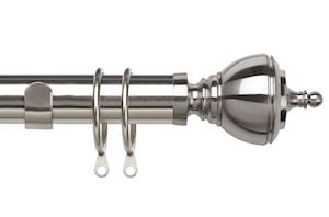 Speedy 35mm Vienna Curtain Pole Satin Silver